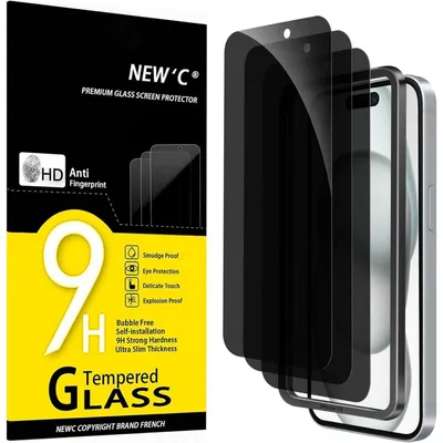 Zdjęcie produktu dla Folia ochronna na ekran iPhone 16/15 (6,1 cala), 3 sztuki, z filtrem prywatności, ochrona przed zarysowaniami, czarna