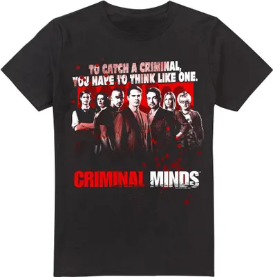 Imagen del producto de Camiseta para hombre de la serie "Criminal Minds", diseño "Piensa como uno", modelo TV13570 (talla M), color