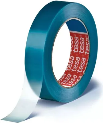 Produktbild von 72 Rollen tesa 64250 Strapping Transportsicherungsband, 66 m x 25 mm, blau/transluzent
