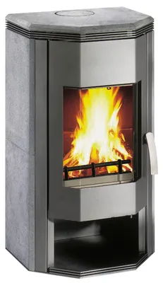 Produktbild von Wamsler Prisma Kaminofen Stahl Grau / Naturstein