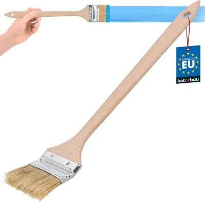 Zdjęcie produktu dla KOTARBAU® Pedzel do kaloryferów 63 mm Pedzel katowy Pedzel do glazury Pedzel do malowania Pedzel drewniany do trudno dostepnych miejsc