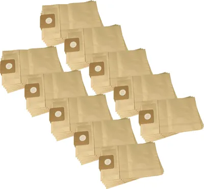 Produktbild von vhbw 50x Staubbeutel kompatibel mit Karcher T 140 Staubsauger - TA 1 25,5cm x 23cm braun