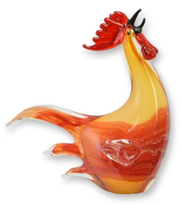 Produktbild von Glasfigur Hahn im Murano-Stil Replikat Retro Design Dekoration