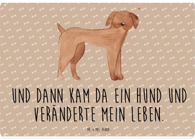 Produktbild von Mr. & Mrs. Panda tafel Hund Dogge DIN A4 - Hundeglück - Geschenk, Metallschild, Hunde, Blechschild, Schild, Deko, Wandbild, Herz, Sprüche, Deutsche