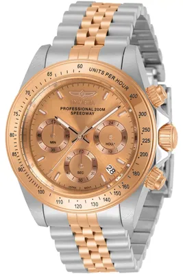 Immagine prodotto di Invicta Speedway 30994 Orologio da Uomo - Movimento al Quarzo - Acciaio Inossidabile con Quadrante in Oro Rosa - 39 mm