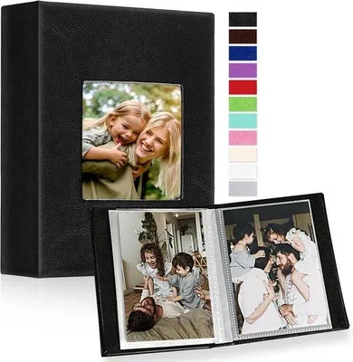 Immagine prodotto di Mini album fotografico in pelle 10x15 cm - nero - 100 scomparti