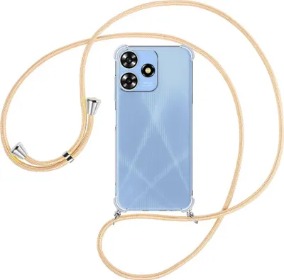 Produktbild von Handykette Backcover-Schutzhülle mit Band (Metall silberfarben) für ZTE Blade A73 4G (6.6'') - Goldkordel