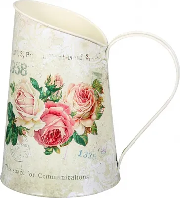 Immagine prodotto di Brocca FIORI DI ROSE metallo d12x18cm