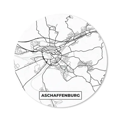 Produktbild von MuchoWow® Mauspad Mousepad Aschaffenburg - Karte - Stadtplan 40x40 cm - Mousepads - Maus Mat - Pad - Mausunterlage - Schreibtisch Accessoires