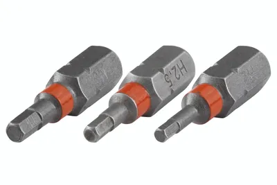 Produktbild von Wolfcraft® Bits Solid 6-Kant 2+2,5+3, 3er-Pack