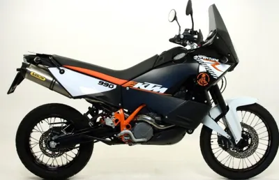Image de ARROW race-tech aluminium slip-on silencer with carby end cap for KTM 990 smt
