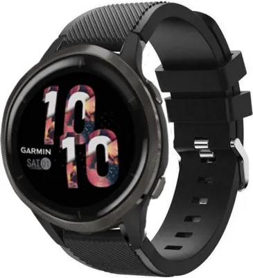 Produktbild von Strap-it Garmin Venu 2 Armband Silikon - 45mm - Schwarz