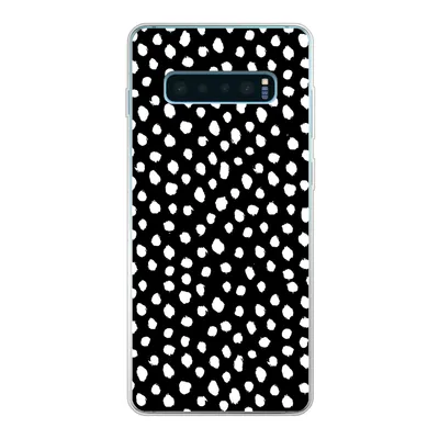 Produktbild von MuchoWow® Handyhülle Schutzhülle Hülle für Samsung Galaxy S10 Lite Polka dots - Schwarz - Weiß Silikon Softcase Handy Hülle - Schutz