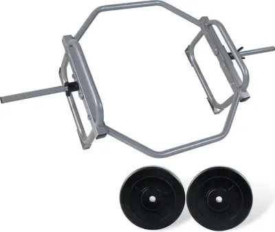 Produktbild von ZERRO Trap Bar Hex Bar Hantelstange mit Gewichten Olympic Bar Kniebeugen Kreuzheben, Color:Silber