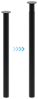 Zdjęcie produktu dla Regulowane nogi stołowe - Czarny, 70-110 cm