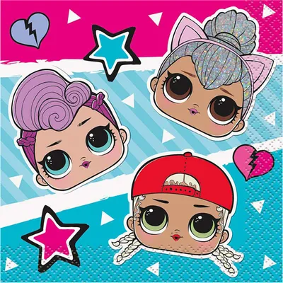 Immagine prodotto di Tovaglioli per feste LOL SURPRISE - 25 x 25 cm - 16 pz