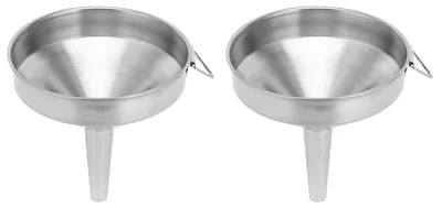 Image de Entonnoir en acier inoxydable - Grand entonnoir de cuisine - Entonnoir avec passoire - Petit entonnoir - Entonnoir pour huile/vin - 11 cm x 2 cm - Ustensile de cuisine