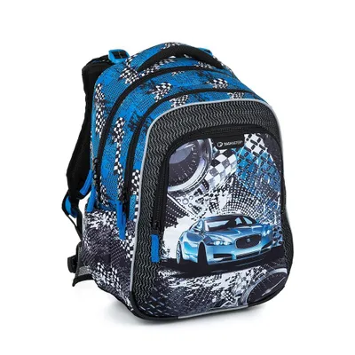 Produktbild von Bagmaster LUMI 23 D Schulrucksack - blau Auto