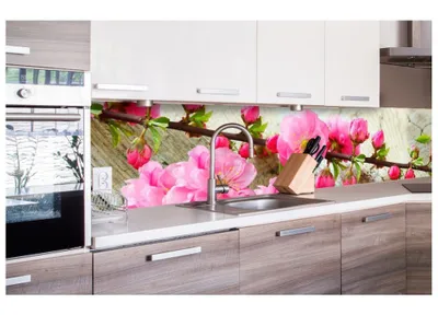 Produktbild von Küchenrückwand Folie selbstklebend SAKURA 260 x 60 cm - Klebefolie - Dekofolie - Spritzschutz für Küche -