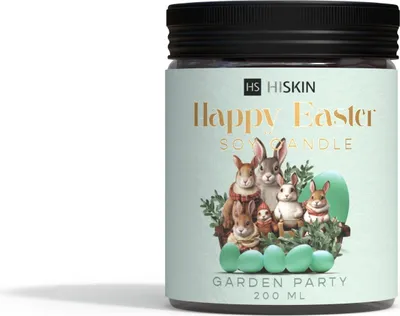 Produktbild von HISKIN Happy Easter Sojakerze - Garden Party 200 ml