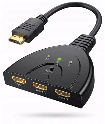 Produktbild von HDMI 3x1 Switcher Umschalter Full HD 1080p 3D Vergoldet