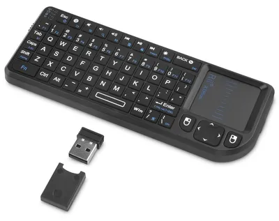 Immagine prodotto di Tastiera wireless con touchpad - Mini - Bluetooth 2,4 G - Retroilluminata - Ricaricabile tramite USB-C