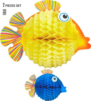 Produktbild von 2 Wabenball Fische Set 33cm