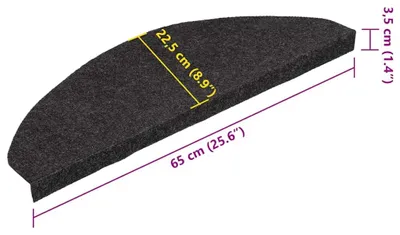 Produktbild von Selbstklebende Treppenmatten - Stufenmatten - 30 Stück - 65 x 22,5 x 3,5 cm - Rutschfest - Armeegrün