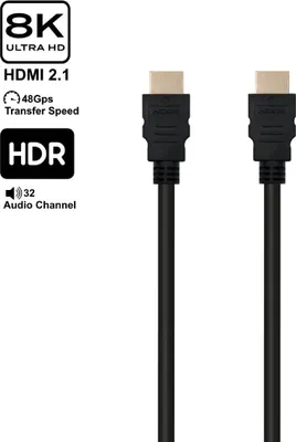 Image de Câble HDMI 2.1 Ewent EC1325 Ethernet 8K HDR 10m Noir