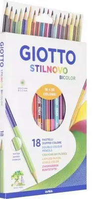 Produktbild von Giotto Doppelseitige Buntstifte 12 Farben für Kinder