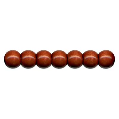 Produktbild von Holzperlen D: 10 mm braun 56 Stück mit Lochbohrung