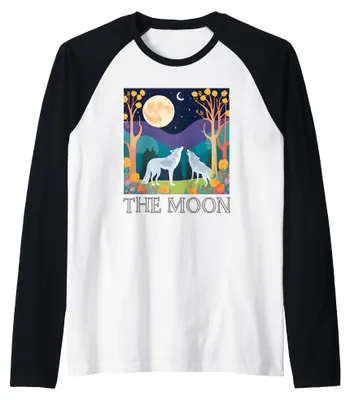Produktbild von The Moon Tarotkarte, Der Mond, Tarotkarten, Tarot-Liebhaber Raglan