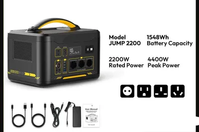 Obrázek produktu pro Solární nabíječka – 1548 Wh – 2200 W – Baterie LiFePO4 – USB-C – LED svítilna
