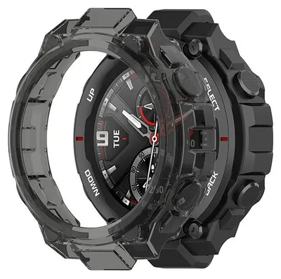 Immagine prodotto di Custodia subtel TPU compatibile con Amazfit T-Rex protezione, bumper per smartwatch bracciale fitness, nero, assorbe urti, evita danni e costose riparazioni