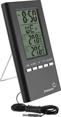 Zdjęcie produktu dla Stacja pogodowa – elektroniczna, z czujnikiem, kolor czarny