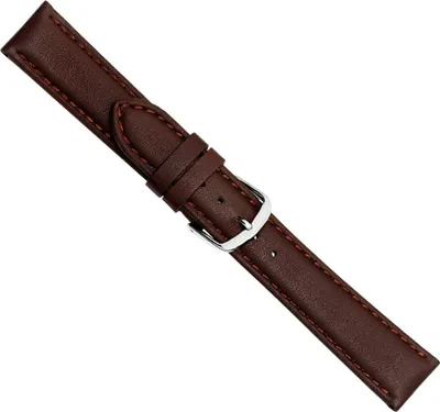 Produktbild von Kalb Wasserfest Ersatzband Uhrenarmband Kalbsleder Dunkelbraun 20576S, Stegbreite:18mm
