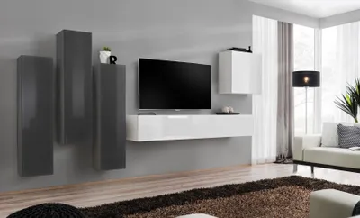 Produktbild von Wohnzimmer Set Wohnwand Wandschrank TV-Ständer Designer Garnitur  Möbel