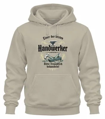 Productafbeelding van Einer der letzten Handwerker - Statement hoodie, capuchontrui, natuur, maat S