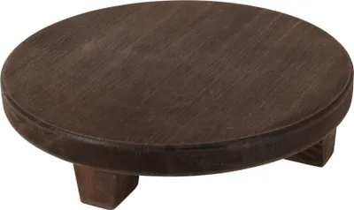 Produktbild von Holz Pflanzenständer in braun - Ø 32 cm - Blumen Hocker (groß)