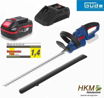 Produktbild von Güde Heckenschere HS 18 + Akku 4.0 Ah & 3A Ladegerät E³ Akkusystem