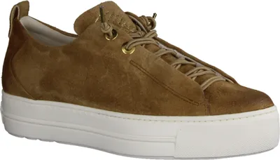 Immagine prodotto di Paul Green 5017-347 sneaker da donna, pelle, marrone, elast. Lacci, supersoft - scarpe da donna, top trend, marrone, pelle (due volte)
