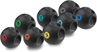 Imagen del producto de Pelota medicinal con agarres, 6 kg, para entrenamiento de fuerza