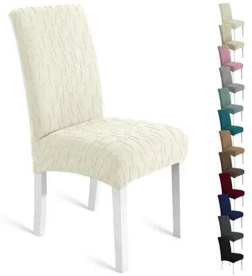 Image de 2 housses stretch lavables pour chaises de salle à manger