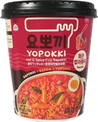 Produktbild von Yopokki Hot & Spicy Cup Rapokki Ramen Topokki 145g