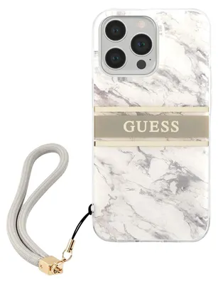 Produktbild von Guess, Schutzhülle Marble Strap Apple iPhone 13 Pro, Grau