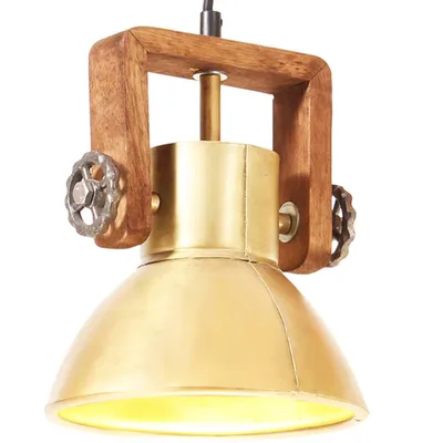 Image de Lampe suspendue industrielle 25 W Laiton Rond 19 cm E27