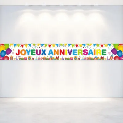 Geburtstagsbanner, Standardbanner, 1 Set, 21 x 24 cm