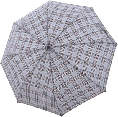 Produktbild von doppler Taschenregenschirm Regenschirm Carbonsteel Duomatic Magic Karo Grey grau mehrfarbig