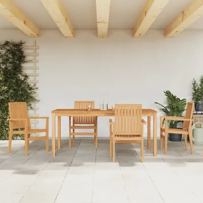 Productafbeelding van Maison Exclusive - Tuinset voor 5 personen, massief teakhout