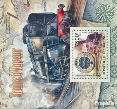 Produktbild von Briefmarken Burundi 2012 Mi Block220 (kompl.Ausg.) postfrisch Dampflokomotiven